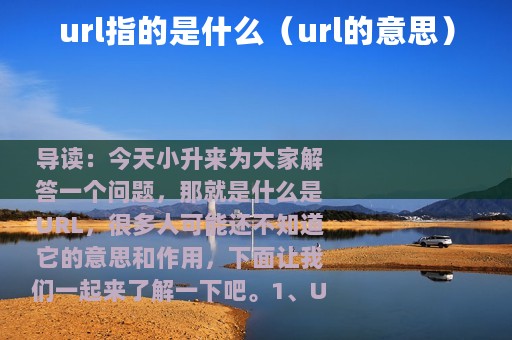 url指的是什么（url的意思）