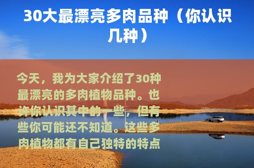 30大最漂亮多肉品种（你认识几种）