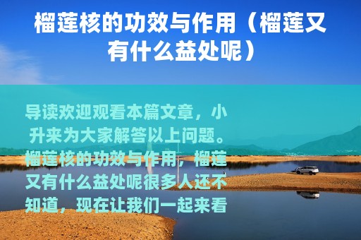 榴莲核的功效与作用（榴莲又有什么益处呢）