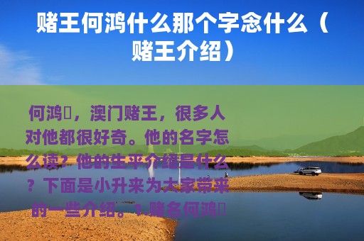 赌王何鸿什么那个字念什么（赌王介绍）