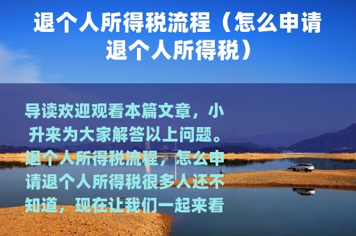 退个人所得税流程（怎么申请退个人所得税）