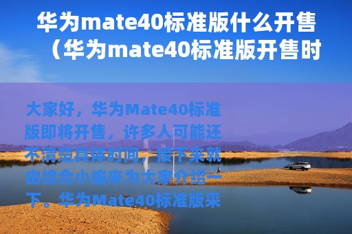 华为mate40标准版什么开售（华为mate40标准版开售时间介绍）