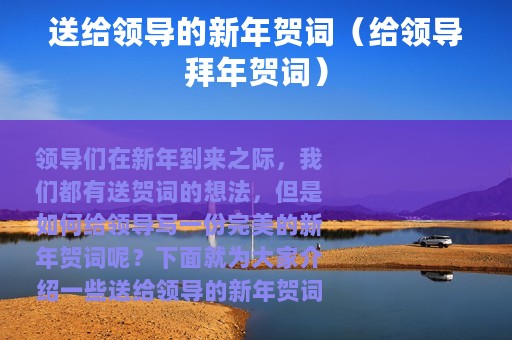 送给领导的新年贺词（给领导拜年贺词）