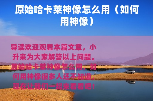 原始哈卡莱神像怎么用（如何用神像）