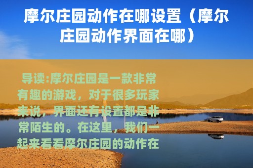 摩尔庄园动作在哪设置（摩尔庄园动作界面在哪）