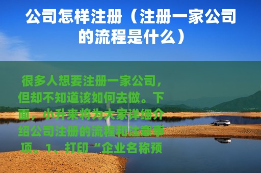 公司怎样注册（注册一家公司的流程是什么）