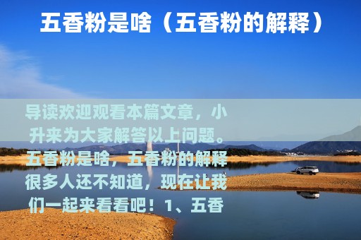 五香粉是啥（五香粉的解释）