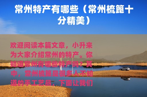 常州特产有哪些（常州梳篦十分精美）