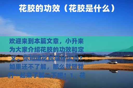 花胶的功效（花胶是什么）