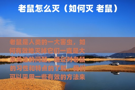 老鼠怎么灭（如何灭 老鼠）