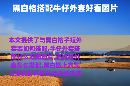 黑白格搭配牛仔外套好看图片