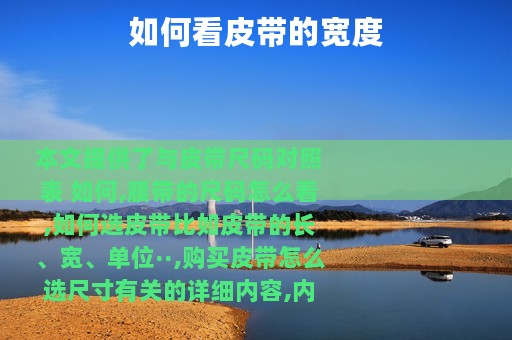 如何看皮带的宽度