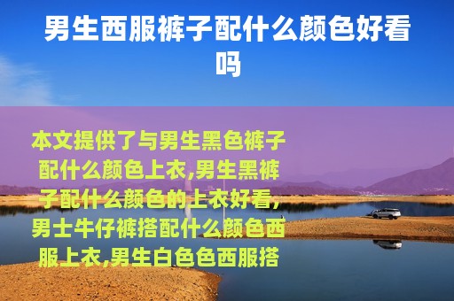 男生西服裤子配什么颜色好看吗