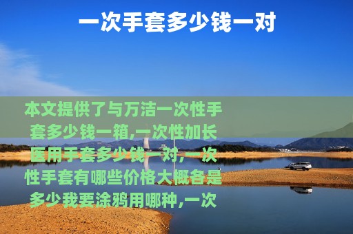 一次手套多少钱一对