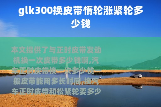 glk300换皮带惰轮涨紧轮多少钱