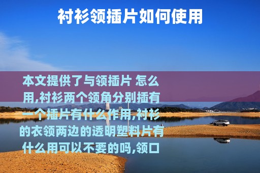 衬衫领插片如何使用
