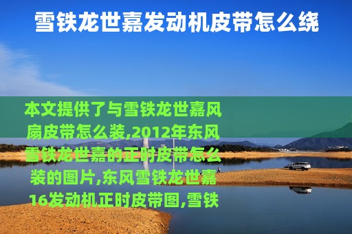 雪铁龙世嘉发动机皮带怎么绕