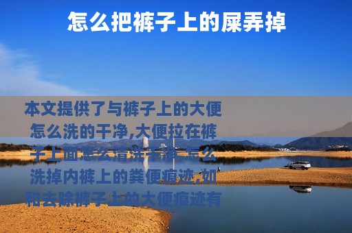 怎么把裤子上的屎弄掉