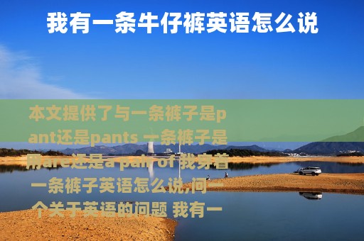 我有一条牛仔裤英语怎么说