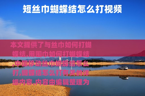 短丝巾蝴蝶结怎么打视频