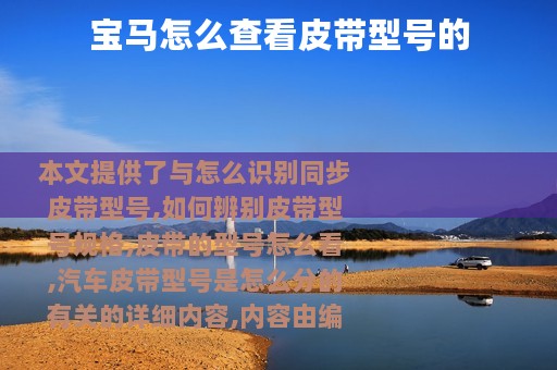 宝马怎么查看皮带型号的