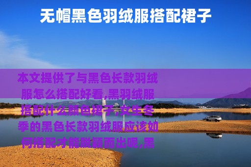 无帽黑色羽绒服搭配裙子