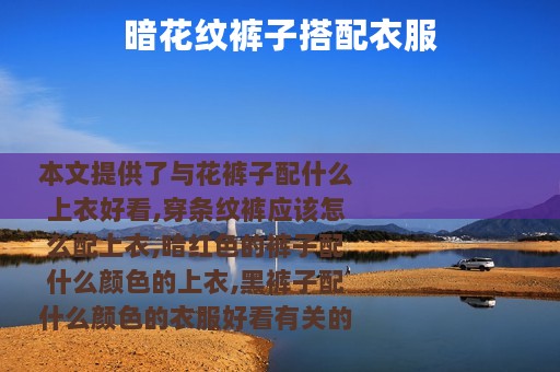 暗花纹裤子搭配衣服