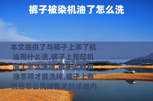 裤子被染机油了怎么洗