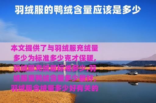 羽绒服的鸭绒含量应该是多少