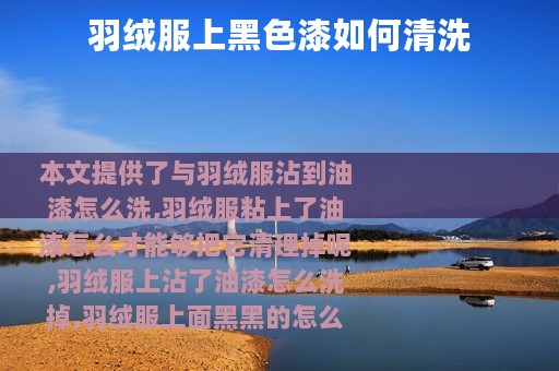 羽绒服上黑色漆如何清洗