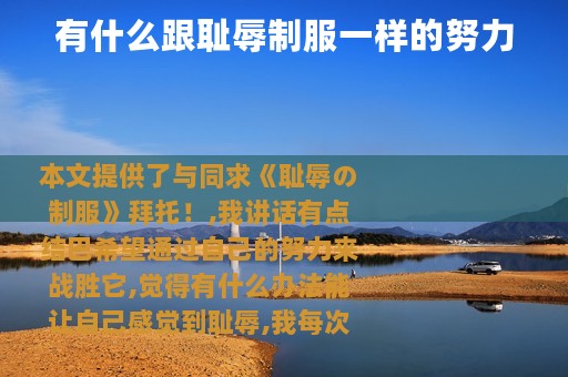 有什么跟耻辱制服一样的努力