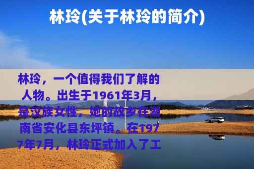 林玲(关于林玲的简介)