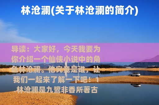 林沧澜(关于林沧澜的简介)