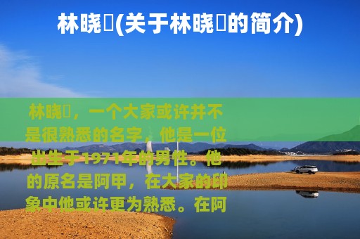 林晓晞(关于林晓晞的简介)