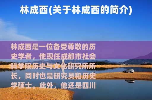 林成西(关于林成西的简介)