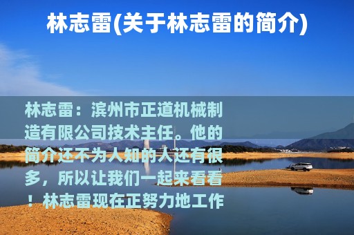 林志雷(关于林志雷的简介)