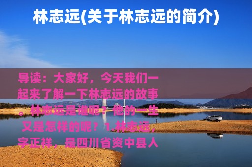 林志远(关于林志远的简介)