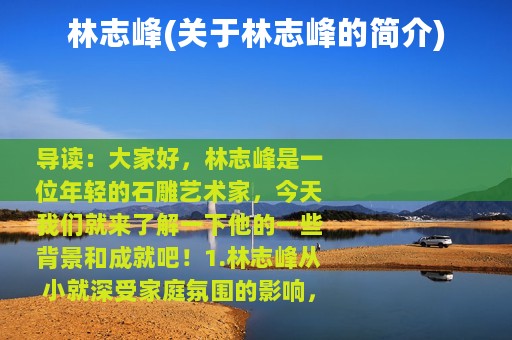 林志峰(关于林志峰的简介)