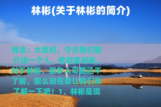 林彬(关于林彬的简介)