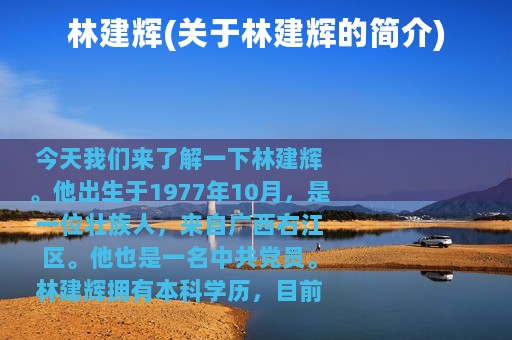 林建辉(关于林建辉的简介)