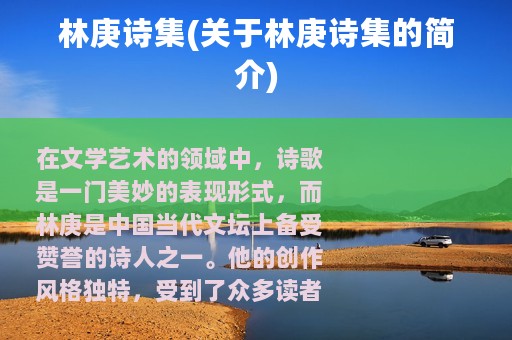 林庚诗集(关于林庚诗集的简介)