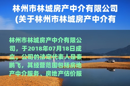 林州市林城房产中介有限公司(关于林州市林城房产中介有限公司的简介)