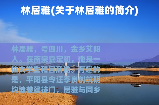 林居雅(关于林居雅的简介)