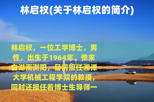 林启权(关于林启权的简介)