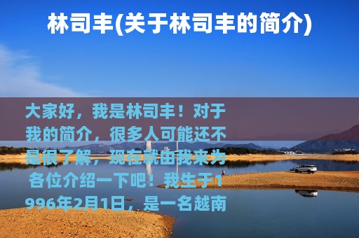 林司丰(关于林司丰的简介)