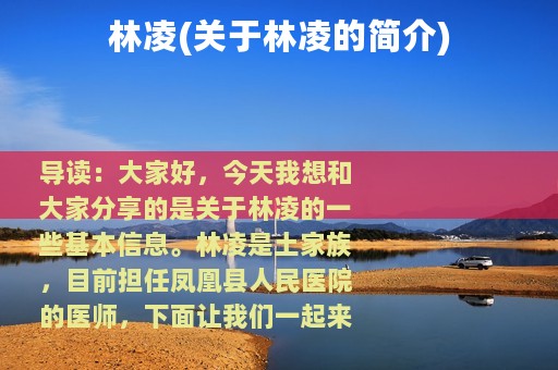 林凌(关于林凌的简介)