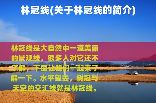 林冠线(关于林冠线的简介)