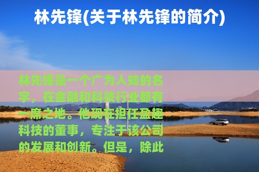 林先锋(关于林先锋的简介)