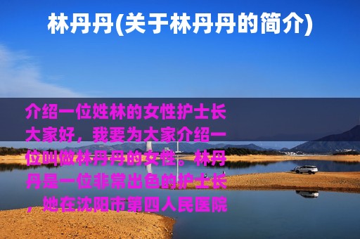 林丹丹(关于林丹丹的简介)