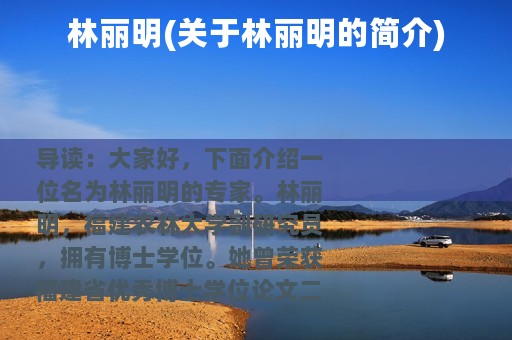 林丽明(关于林丽明的简介)